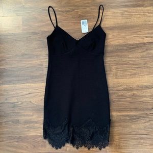 NWT Little Black Dress Lace Bottom Trim Forever 21